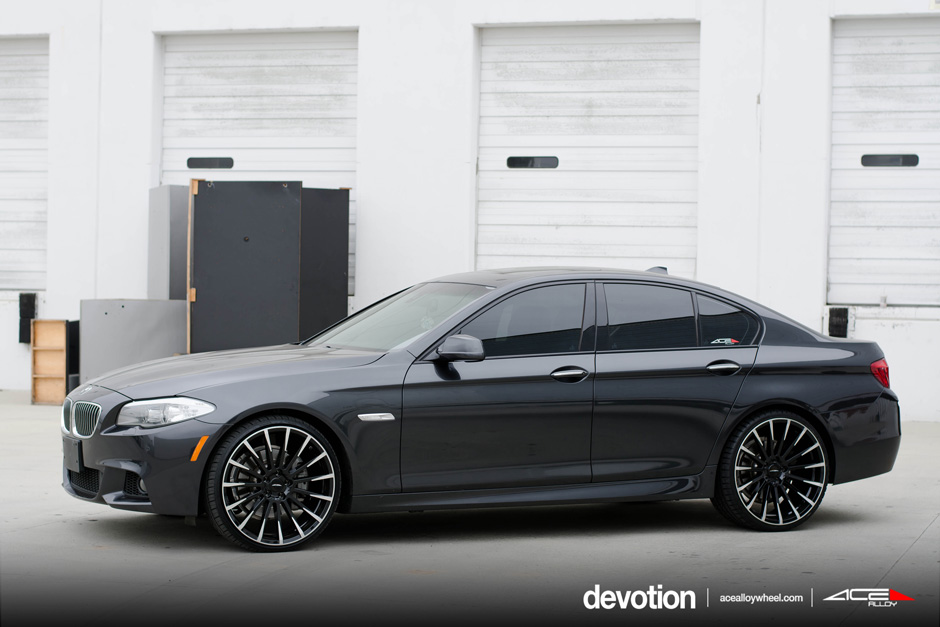 ACE 22" Devotion D718 Gloss Black Machined Face BMW 5 Series Aftermarket Wheels