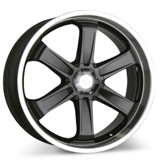 T-1 C001 Black with Machined Lip wheels & rims