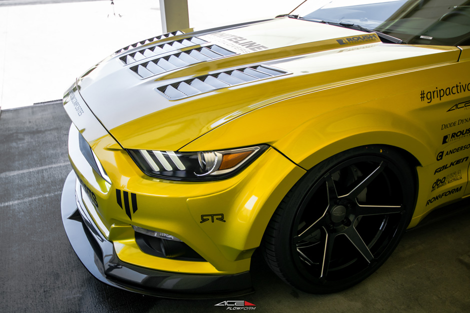 Widebody Whiteline Ford s550 Mustang 5.0 20x11 Ace Flowform Rotary Forged Custom Aftermarket Wheels