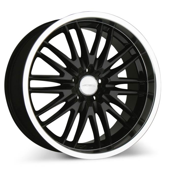 MATRIX D632 Black with Machined Lip wheels & rims