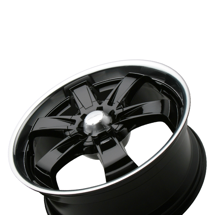 T-1R C001B Black with Machined Lip wheels & rims