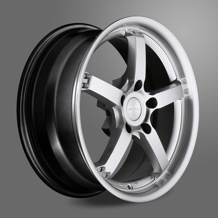 CONCEPT 5 D657 Silver with Machined Lip wheels & rims
