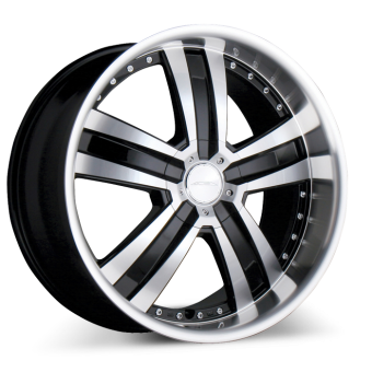 DELUXE C899 Black with Machined Face wheels & rims